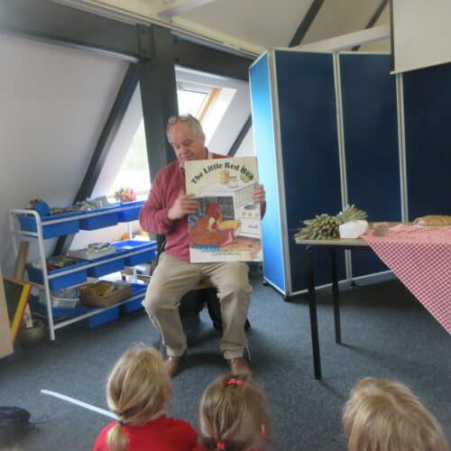 man reading a book